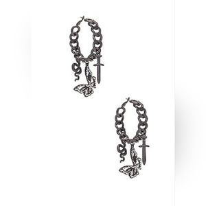 Charlotte Earrings in Gunmetal DUNDAS x REVOLVE Color: GunmetalSize: allQt